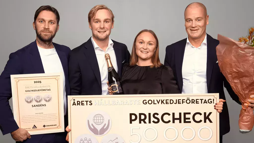 Sandéns Golv - Årets hållbaraste Golvkedjeföretag 2025
