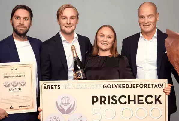 Sandéns Golv - Årets hållbaraste Golvkedjeföretag 2025